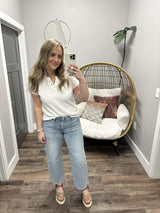 ROWAN WHITE THERMAL TEXTURE HENLEY TOP
