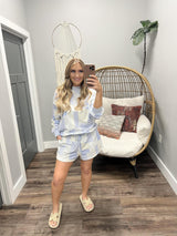 JACEE PERIWINKLE FLORAL SHORTS