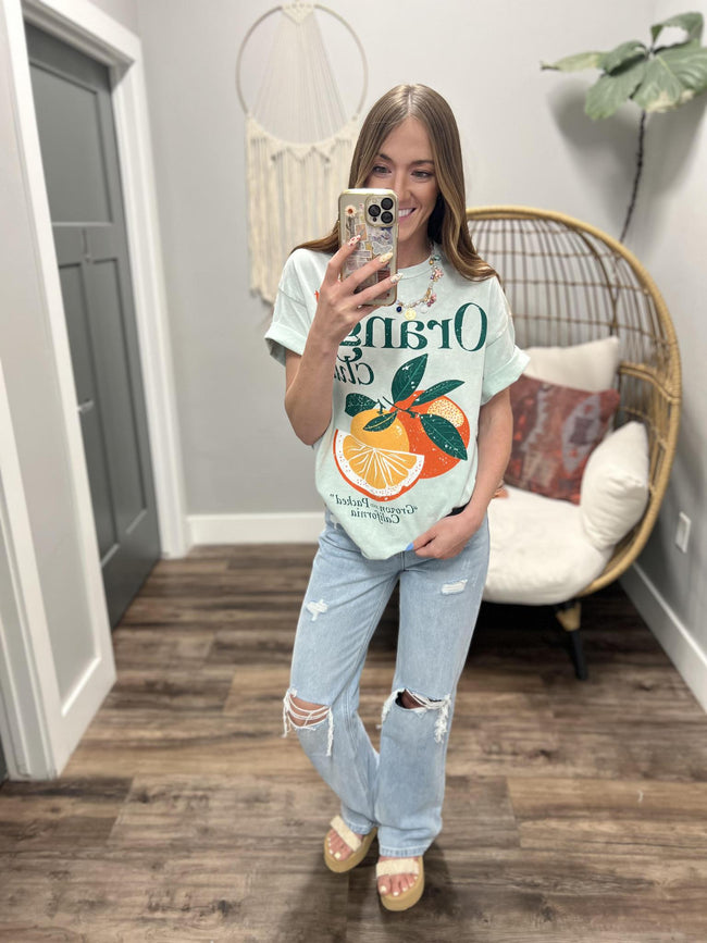 LESLIE HIGH RISE WIDE LEG DISTRESSED DENIM JEANS