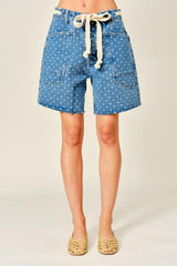 LAURA POLKA DOT BARREL SHORTS