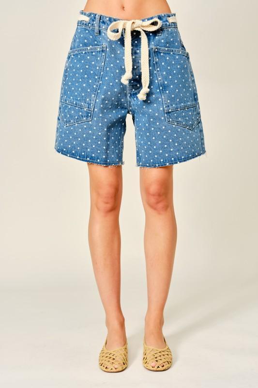 LAURA POLKA DOT BARREL SHORTS