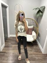 CREAM WANDERLUST GRAPHIC TEE