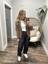 SHAKE IT OFF BLACK CARGO JOGGERS