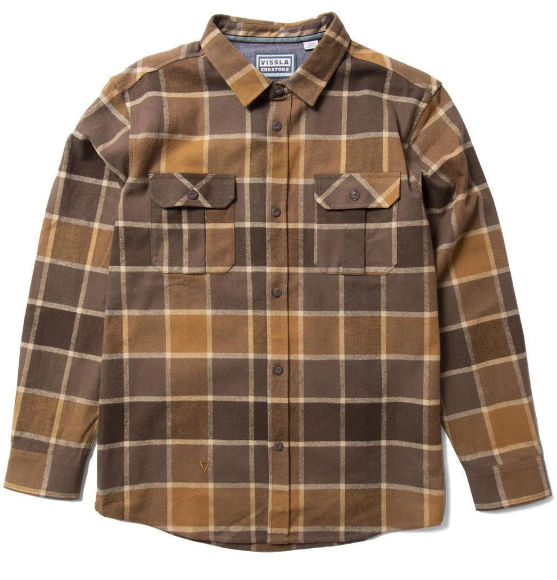 MENS VISSLA DARK EARTH CREATORS INNOVATORS ECO FLANNEL