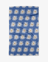 GEOMETRY BLUE DAISIES TEA TOWEL