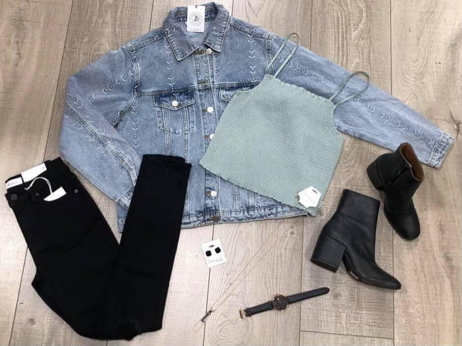 EMBROIDERED DENIM JACKET