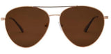 ISEA CHARLIE GOLD/BROWN POLARIZED SUNGLASSES