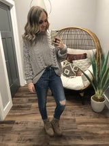 GREY SOFT KNIT SWEATER