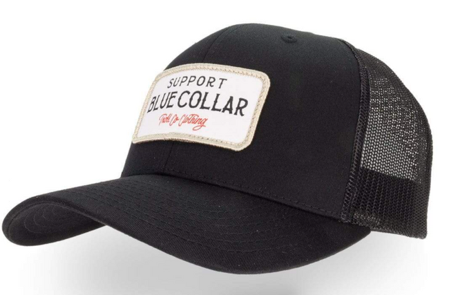 TROLL CO FORTIFY WHITE PATCH BLACK CURVED BRIM SNAPBACK HAT