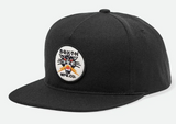 BRIXTON SPARKS SNAPBACK HAT BLACK CAT