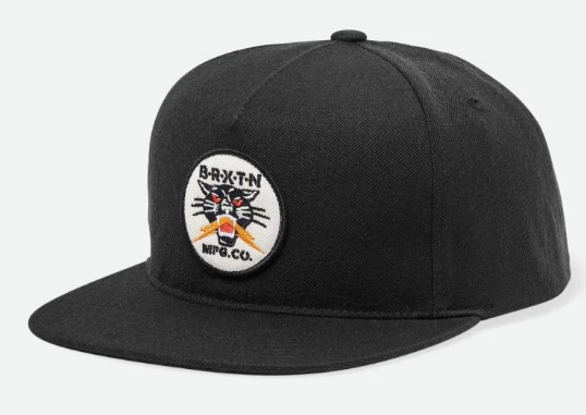 BRIXTON SPARKS SNAPBACK HAT BLACK CAT