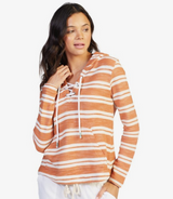 RUST ROXY LACE UP HOODIE