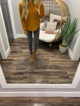 MUSTARD KNIT SWEATER TOP