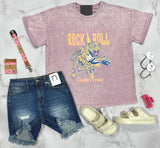 LAVENDER WASHED FREE SPIRIT ROCK & ROLL TEE