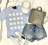 BLUE WASHED DAISY GRAPHIC TEE