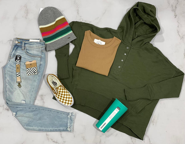 FREE PEOPLE PULLOVER CREW HOODIE