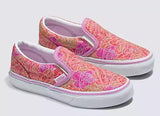 VANS KIDS CLASSIC SLIP ON PINK ROSE FLORAL