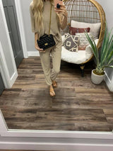 TAUPE RIBBED SET