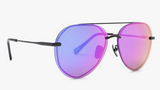 LENOX MATTE BLACK PURPLE DIFF SUNGLASSES