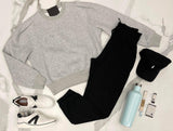 HEATHER GREY CREW SWEATER