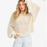 Billabong Forever Golden V-Neck Oatmeal Pullover Sweater