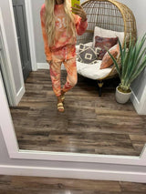 HURLEY TIE DYE CORAL CREW