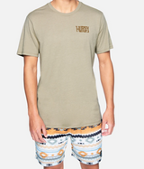 KHAKI HURLEY MENS GRAHIC TEE