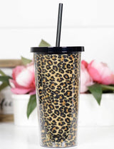 TAN LEOPARD TUMBLER