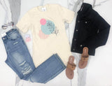 IVORY CIRCLES GRAPHIC TEE