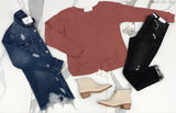DISTRESSED FREYED BOTTOM DENIM JACKET