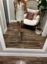 WHITE VEST DRESS COVERUP
