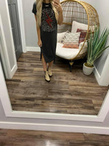 LEOPARD BOLT TEE SHIRT DRESS