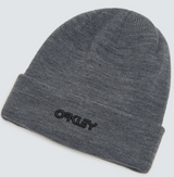 OAKLEY HEATHER GREY LOGO BEANIE