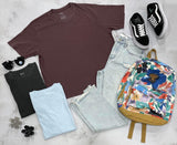 RVCA PTC ANYDAY TEE DARK PLUM