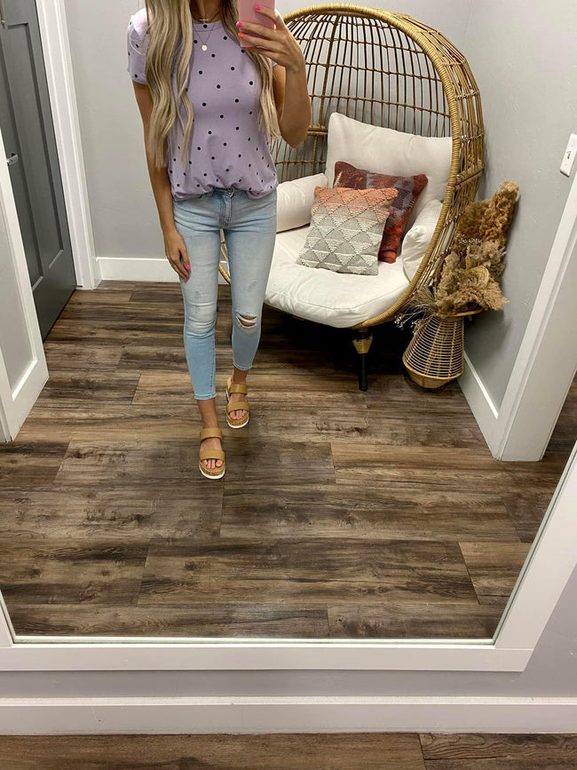 LAVENDER DOTTED TEE