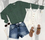 IVORY PEPLUM TANK