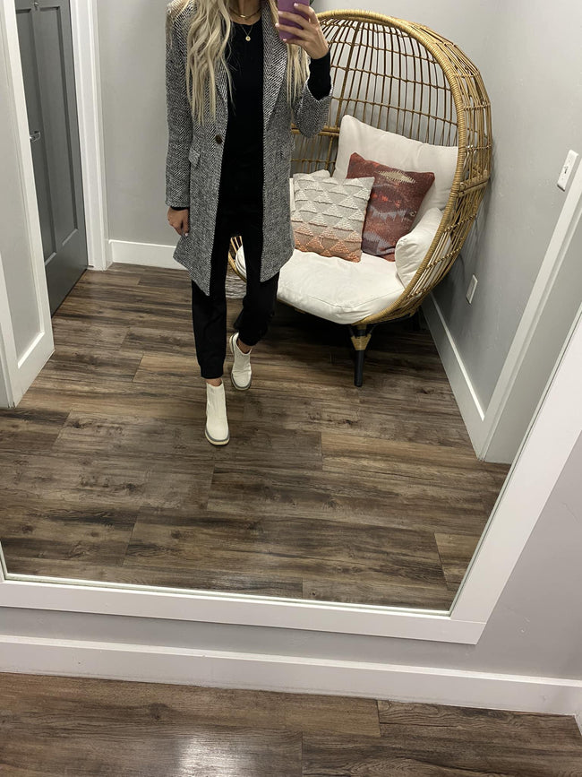 JOVI PLAID HERRINGBONE COAT