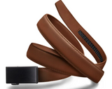 WOMENS MISSION LEATHER CAMEL OBSIDIAN BELT