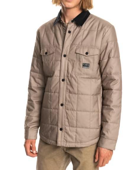 MENS QUIKSILVER GREIGE BROKEN NOSE QUILTED JACKET