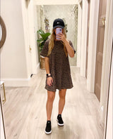 MOCHA LEOPARD DRESS