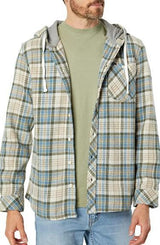 MENS ONEILL BLUE SAGE CLAYTON HOODED FLANNEL