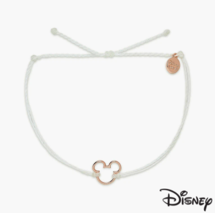 PURA VIDA WHITE MICKEY MOUSE CHARM BRACELET