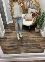 WHITE SWISS DOT RUFFLE SLEEVE BLOUSE