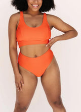 TEXTURED STELLA MID RISE BOTTOMS RIBBED