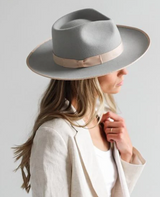 GIGI PIP LIGHT GREY AND TAN MONROE RANCHER HAT