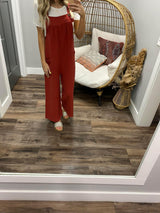 RUST LINEN OVERALL