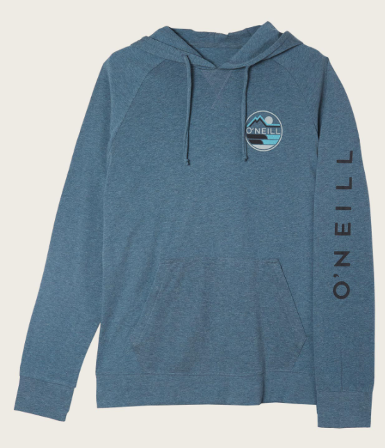 MENS O'NEILL DUST BLUE HOLM TRAVELOR LIGHT WEIGHT HOODIE