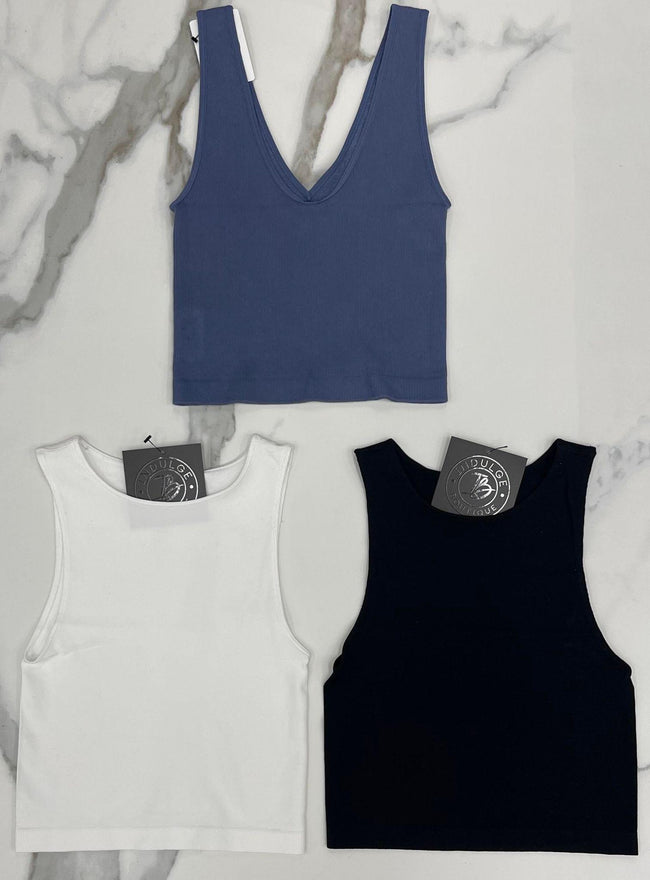 RIBBED CROP BRAMI WHITE