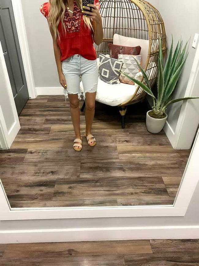 LIGHT WASH BOYFRIEND BERMUDAS