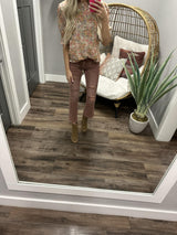RED DIRT ROAD HIGH RISE BOOTCUT JEANS